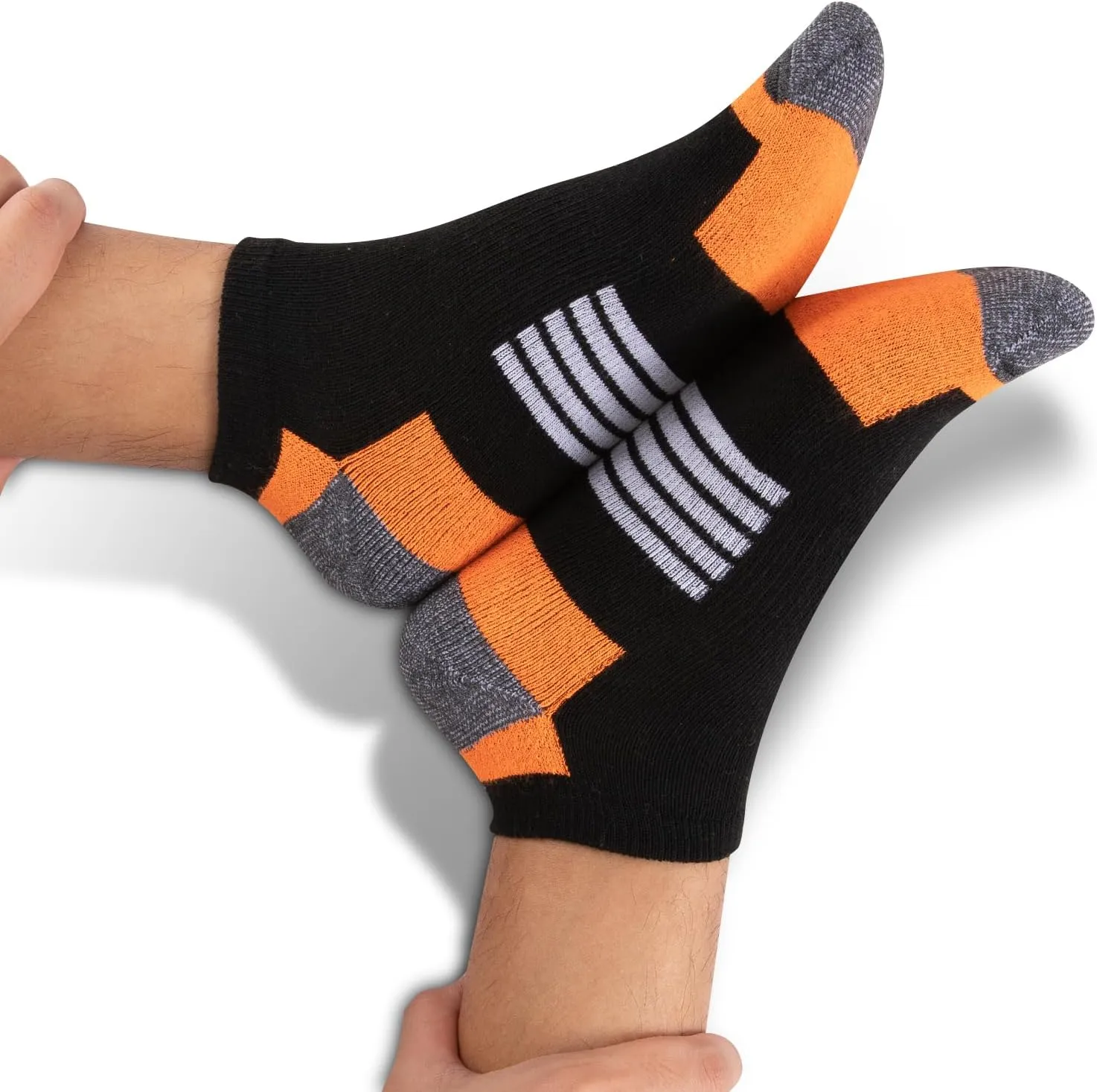 COOVAN 10 Pairs Mens Ankle Socks Men 10 Pack Low Cut Comfort Cushion Casual Socks