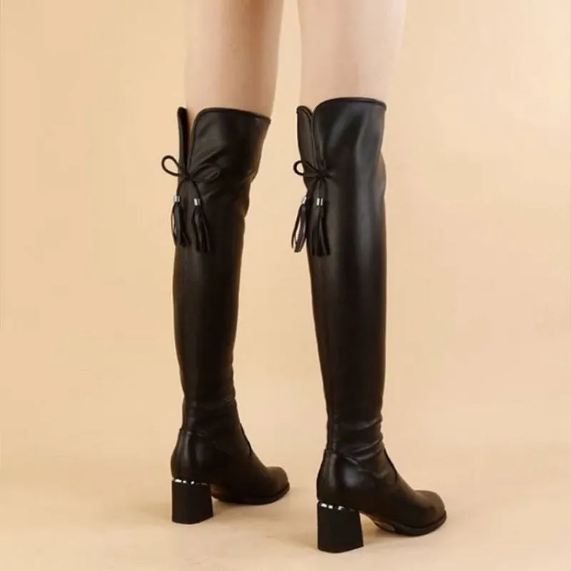 Quinn Wraithsong - Gothic PU Boots by The Nevermore