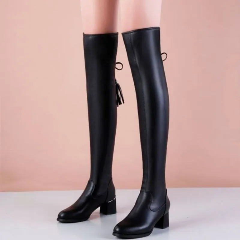 Quinn Wraithsong - Gothic PU Boots by The Nevermore