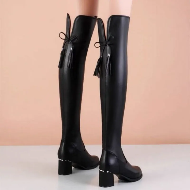 Quinn Wraithsong - Gothic PU Boots by The Nevermore
