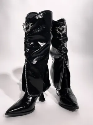 Retro Toe Stiletto Pointed Boots